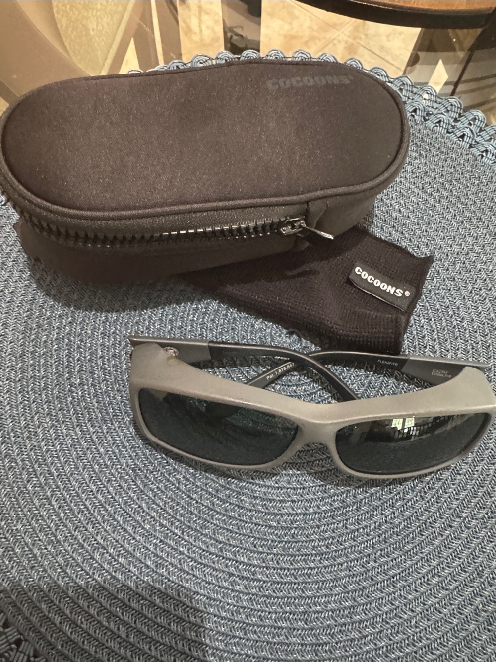 Cocoons Men’s Gray Polarized Wrap Sunglasses with Case